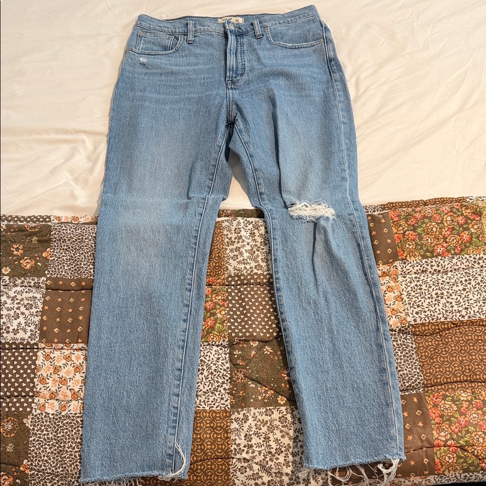 Classic Blue Distressed Women's Jeans